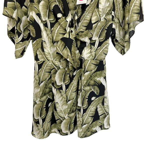 NWT Buddy Love Connie Tie Front Mini Dress Palm Print Womens Small - Picture 3 of 7